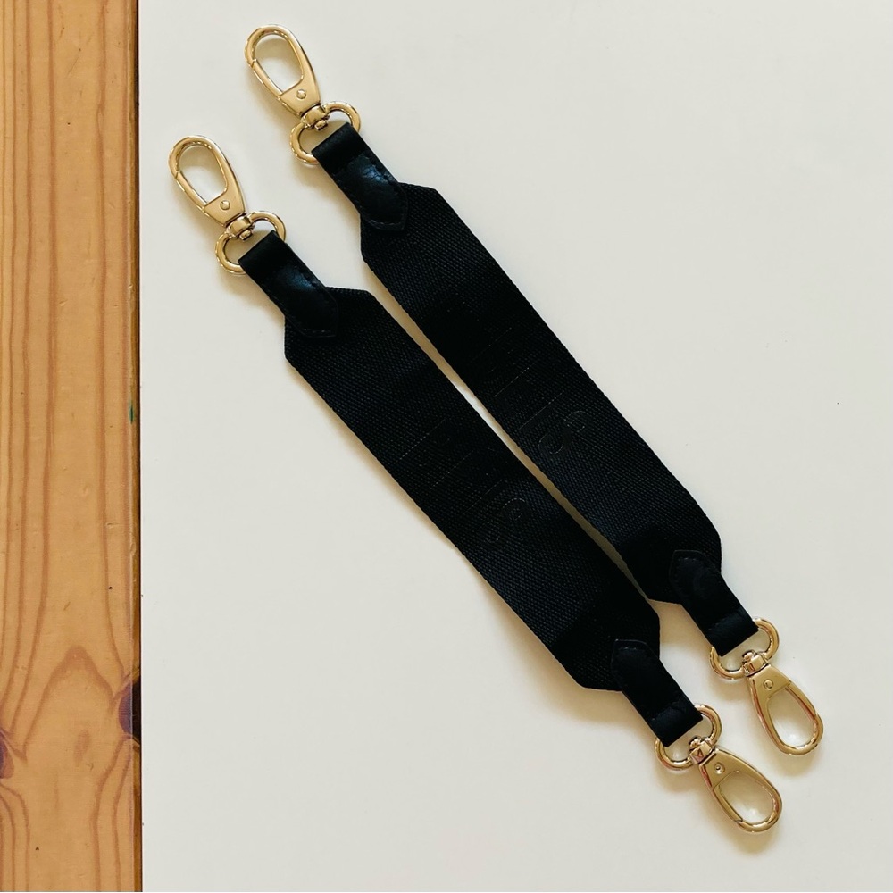 Beis Baby Bag Stroller Stripes Black and Gold Strap Accessory